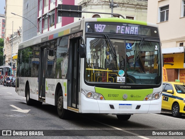 Viação VG B31007 na cidade de Rio de Janeiro, Rio de Janeiro, Brasil, por Brenno Santos. ID da foto: 11992319.