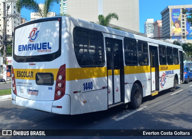 Emanuel Transportes 1440 na cidade de Vitória, Espírito Santo, Brasil, por Everton Costa Goltara. ID da foto: 11990857.