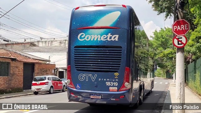 Viação Cometa 18319 na cidade de São Paulo, São Paulo, Brasil, por Fábio Paixão. Número da foto: #12061942.
