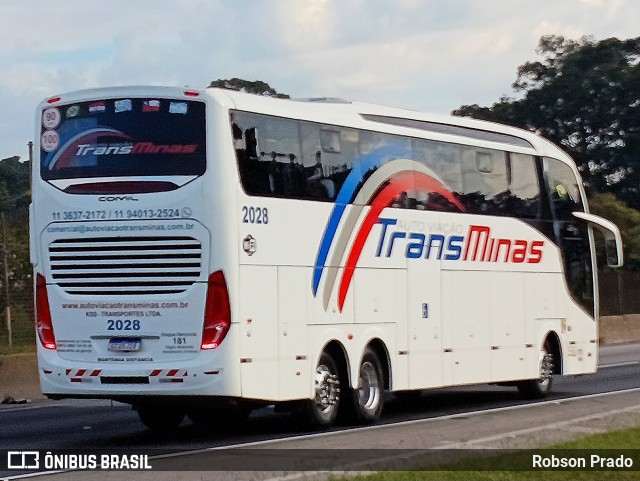 Auto Viação TransMinas 2028 na cidade de São José dos Campos, São Paulo, Brasil, por Robson Prado. Número da foto: #12062476.