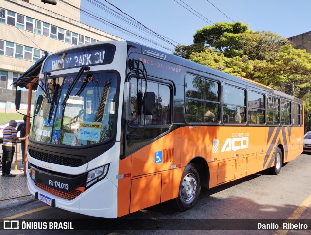 Viação Cidade do Aço RJ 174.013 na cidade de Volta Redonda, Rio de Janeiro, Brasil, por Danilo  Ribeiro. Número da foto: #12061337.