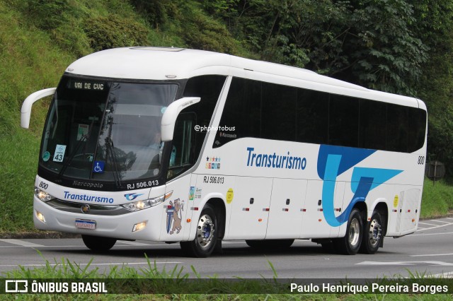 Transturismo Turismo e Fretamento 800 na cidade de Piraí, Rio de Janeiro, Brasil, por Paulo Henrique Pereira Borges. Número da foto: #12062771.
