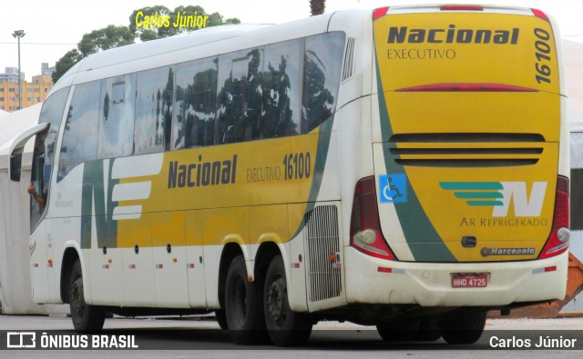 Viação Nacional 16100 na cidade de Goiânia, Goiás, Brasil, por Carlos Júnior. ID da foto: 11994632.