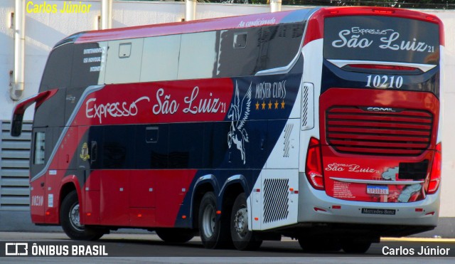 Expresso São Luiz 10210 na cidade de Goiânia, Goiás, Brasil, por Carlos Júnior. Número da foto: #11995718.