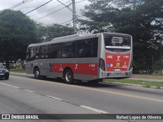 Pêssego Transportes 4 7087 na cidade de São Paulo, São Paulo, Brasil, por Rafael Lopes de Oliveira. ID da foto: 11993579.