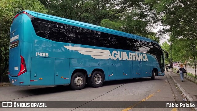 Viação Águia Branca 14016 na cidade de São Paulo, São Paulo, Brasil, por Fábio Paixão. Número da foto: #11996405.
