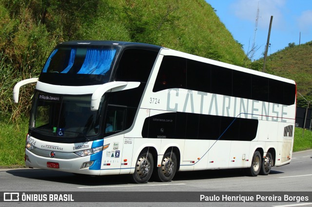 Auto Viação Catarinense 3724 na cidade de Piraí, Rio de Janeiro, Brasil, por Paulo Henrique Pereira Borges. Número da foto: #11997412.
