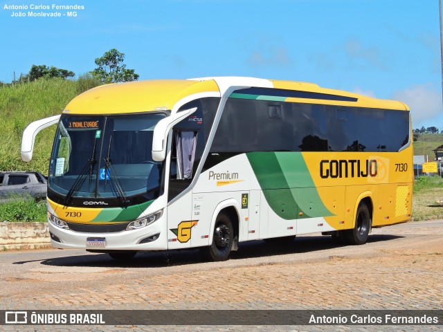 Empresa Gontijo de Transportes 7130 na cidade de João Monlevade, Minas Gerais, Brasil, por Antonio Carlos Fernandes. ID da foto: 11996740.