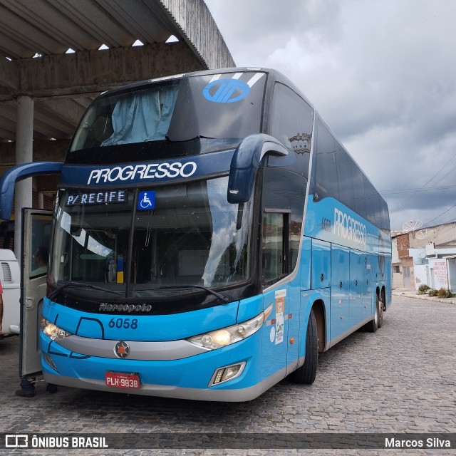 Auto Viação Progresso 6058 na cidade de Belo Jardim, Pernambuco, Brasil, por Marcos Silva. ID da foto: 11996539.