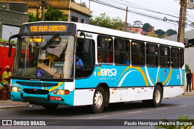 TRANSA - Transa Transporte Coletivo 734 na cidade de Três Rios, Rio de Janeiro, Brasil, por Paulo Henrique Pereira Borges. ID da foto: 11999669.