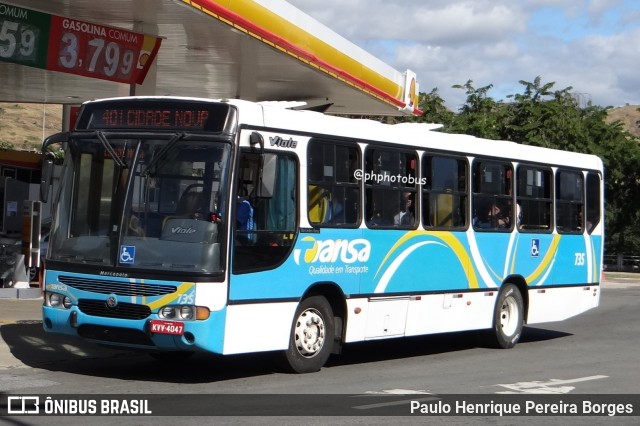 TRANSA - Transa Transporte Coletivo 735 na cidade de Três Rios, Rio de Janeiro, Brasil, por Paulo Henrique Pereira Borges. Número da foto: #11999672.
