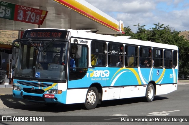 TRANSA - Transa Transporte Coletivo 735 na cidade de Três Rios, Rio de Janeiro, Brasil, por Paulo Henrique Pereira Borges. ID da foto: 11999672.