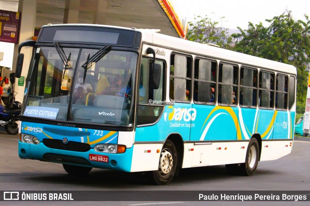 TRANSA - Transa Transporte Coletivo 733 na cidade de Três Rios, Rio de Janeiro, Brasil, por Paulo Henrique Pereira Borges. ID da foto: 11999667.