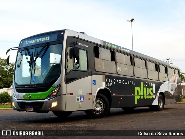 Viação Garcia 81088 na cidade de Paranavaí, Paraná, Brasil, por Celso da Silva Ramos. ID da foto: 12000699.