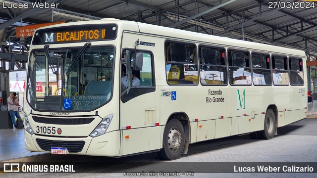 Viação Nobel 31055 na cidade de Fazenda Rio Grande, Paraná, Brasil, por Lucas Weber Calizario. ID da foto: 12000997.