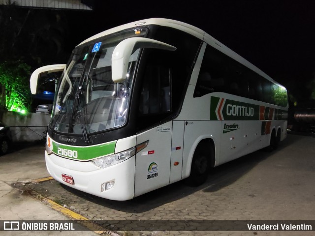 Empresa Gontijo de Transportes 21680 na cidade de Paraíba do Sul, Rio de Janeiro, Brasil, por Vanderci Valentim. ID da foto: 12000227.