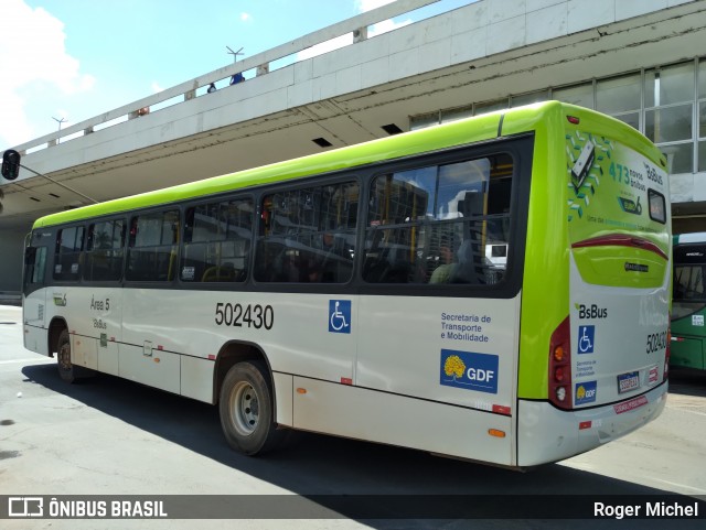 BsBus Mobilidade 502430 na cidade de Brasília, Distrito Federal, Brasil, por Roger Michel. Número da foto: #12003431.