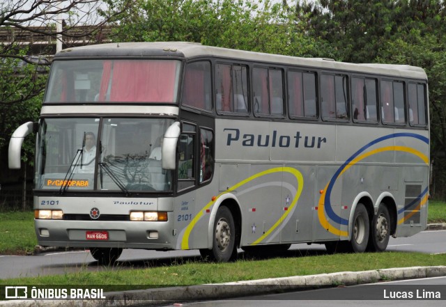 Paulotur Transporte e Turismo 2101 na cidade de Florianópolis, Santa Catarina, Brasil, por Lucas Lima. ID da foto: 12004007.