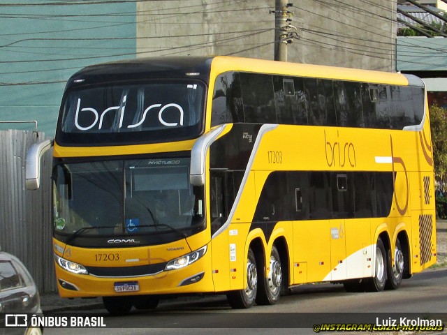 Brisa Ônibus 17203 na cidade de Juiz de Fora, Minas Gerais, Brasil, por Luiz Krolman. Número da foto: #12004858.