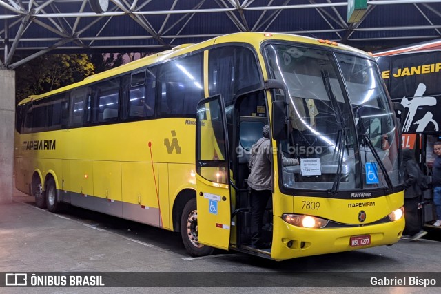 Viação Itapemirim 7809 na cidade de São Paulo, São Paulo, Brasil, por Gabriel Bispo. Número da foto: #12006071.