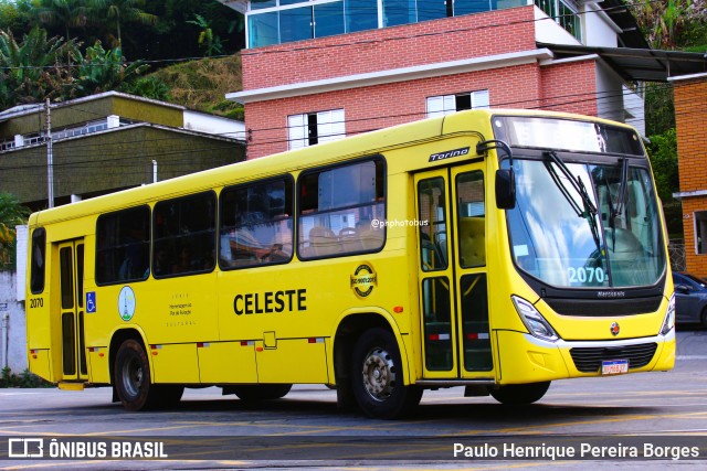 Viação Celeste 2070 na cidade de Santos Dumont, Minas Gerais, Brasil, por Paulo Henrique Pereira Borges. Número da foto: #12006509.