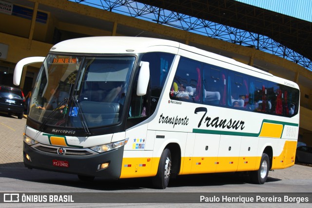 Transur - Transporte Rodoviário Mansur 6580 na cidade de Santos Dumont, Minas Gerais, Brasil, por Paulo Henrique Pereira Borges. ID da foto: 12006520.