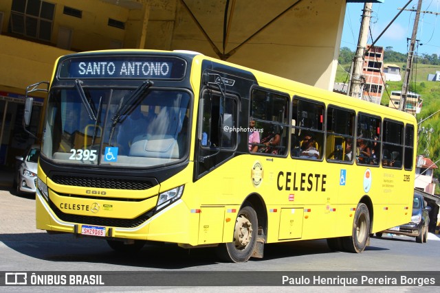 Viação Celeste 2395 na cidade de Santos Dumont, Minas Gerais, Brasil, por Paulo Henrique Pereira Borges. Número da foto: #12006513.