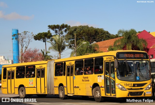 Leblon Transporte de Passageiros 15415 na cidade de Curitiba, Paraná, Brasil, por Matheus Felipe. ID da foto: 12005890.