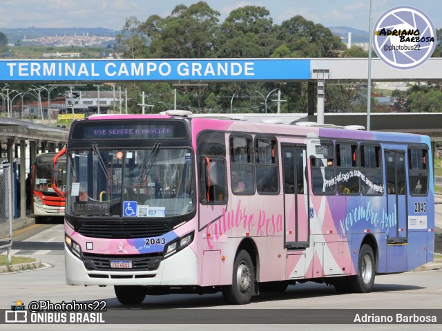 Itajaí Transportes Coletivos 2043 na cidade de Campinas, São Paulo, Brasil, por Adriano Barbosa. Número da foto: #12063579.