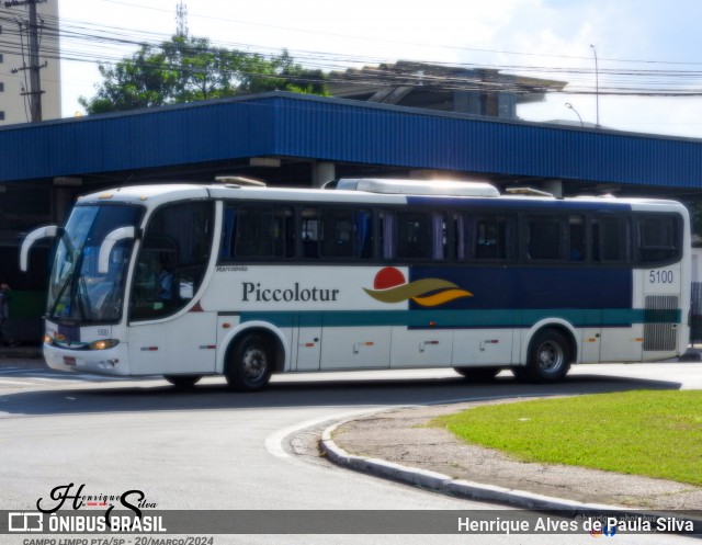 Piccolotur Transportes Turísticos 5100 na cidade de Campo Limpo Paulista, São Paulo, Brasil, por Henrique Alves de Paula Silva. Número da foto: #12065519.