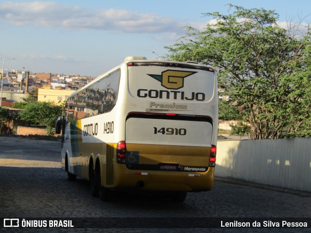 Empresa Gontijo de Transportes 14910 na cidade de Caruaru, Pernambuco, Brasil, por Lenilson da Silva Pessoa. Número da foto: #12065659.
