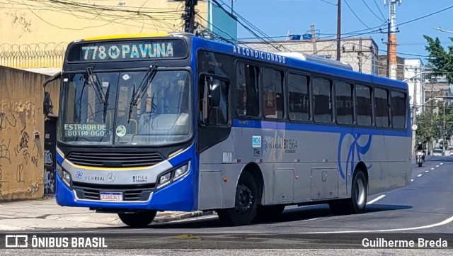 Viação Vila Real B11564 na cidade de Rio de Janeiro, Rio de Janeiro, Brasil, por Guilherme Breda. Número da foto: #12085146.