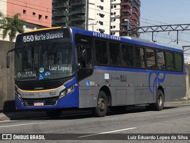 Viação Vila Real B11639 na cidade de Rio de Janeiro, Rio de Janeiro, Brasil, por Luiz Eduardo Lopes da Silva. Número da foto: #12085502.