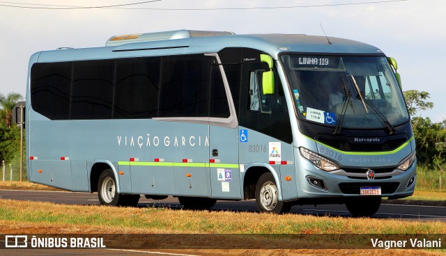 Viação Garcia 83016 na cidade de Foz do Iguaçu, Paraná, Brasil, por Vagner Valani. Número da foto: #12086543.