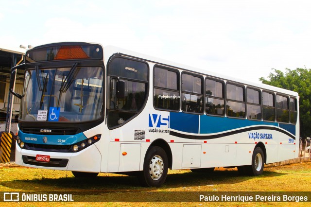 Viação Sartasa 2910 na cidade de Santa Rita do Sapucaí, Minas Gerais, Brasil, por Paulo Henrique Pereira Borges. Número da foto: #12086955.