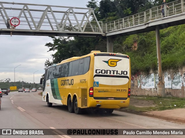 Empresa Gontijo de Transportes 14375 na cidade de Ribeirão das Neves, Minas Gerais, Brasil, por Paulo Camillo Mendes Maria. Número da foto: #12085026.