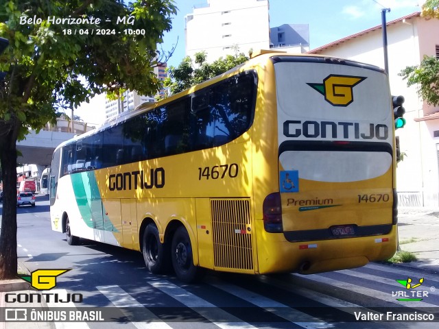 Empresa Gontijo de Transportes 14670 na cidade de Belo Horizonte, Minas Gerais, Brasil, por Valter Francisco. Número da foto: #12086211.