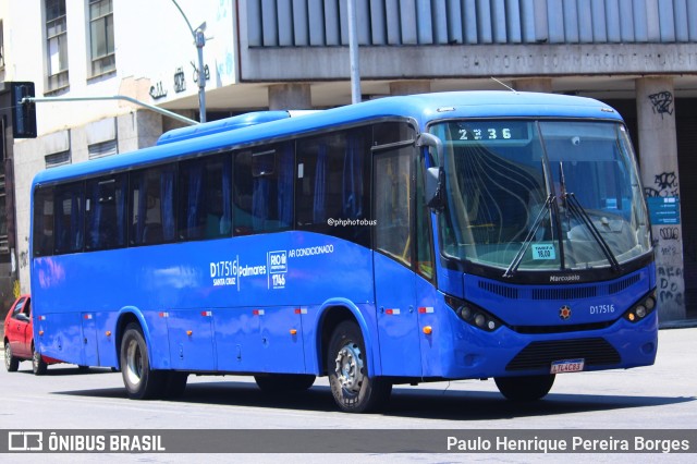 Auto Viação Palmares D17516 na cidade de Rio de Janeiro, Rio de Janeiro, Brasil, por Paulo Henrique Pereira Borges. Número da foto: #12088659.