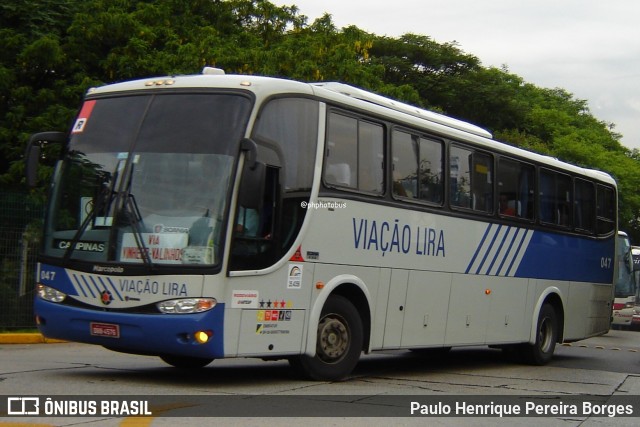 Viação Lira 047 na cidade de São Paulo, São Paulo, Brasil, por Paulo Henrique Pereira Borges. Número da foto: #12088637.