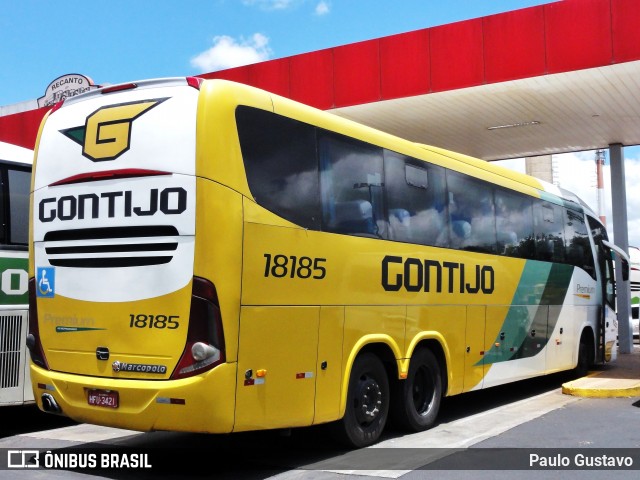 Empresa Gontijo de Transportes 18185 na cidade de Ribeirão Preto, São Paulo, Brasil, por Paulo Gustavo. Número da foto: #12087691.