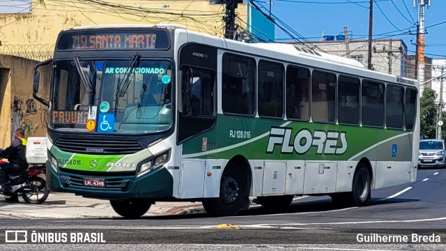 Transportes Flores RJ 128.016 na cidade de Rio de Janeiro, Rio de Janeiro, Brasil, por Guilherme Breda. Número da foto: #12090678.