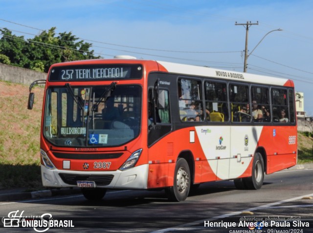 Expresso CampiBus 2387 na cidade de Campinas, São Paulo, Brasil, por Henrique Alves de Paula Silva. Número da foto: #12093736.