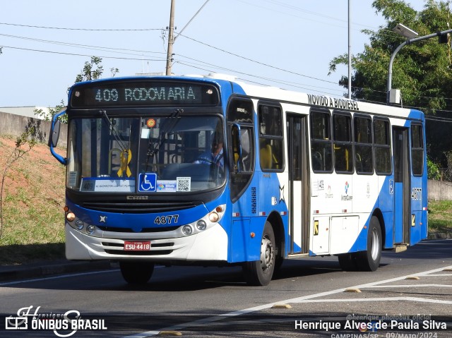 Onicamp Transporte Coletivo 4877 na cidade de Campinas, São Paulo, Brasil, por Henrique Alves de Paula Silva. Número da foto: #12093739.