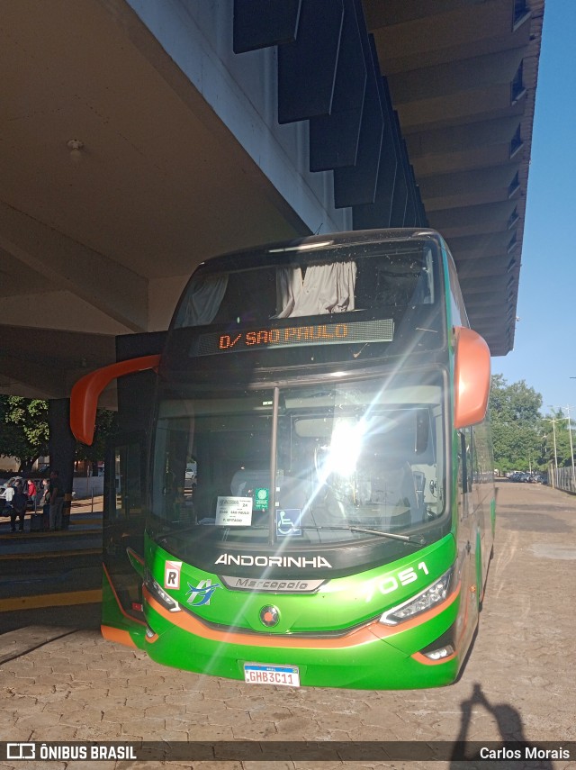 Empresa de Transportes Andorinha 7051 na cidade de Presidente Venceslau, São Paulo, Brasil, por Carlos Morais. Número da foto: #12095411.