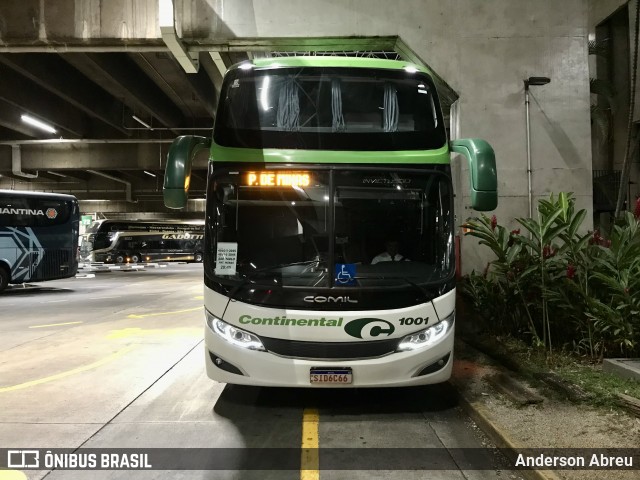 Viação Continental de Transportes 1001 na cidade de São Paulo, São Paulo, Brasil, por Anderson Abreu. Número da foto: #12095241.