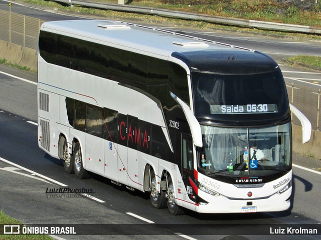 Auto Viação Catarinense 323002 na cidade de Aparecida, São Paulo, Brasil, por Luiz Krolman. Número da foto: #12096313.