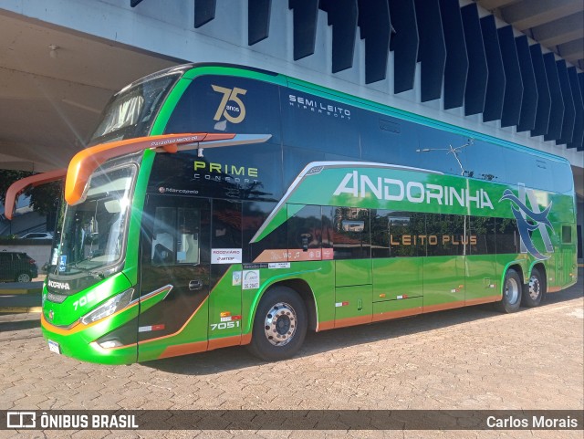 Empresa de Transportes Andorinha 7051 na cidade de Presidente Venceslau, São Paulo, Brasil, por Carlos Morais. Número da foto: #12095393.