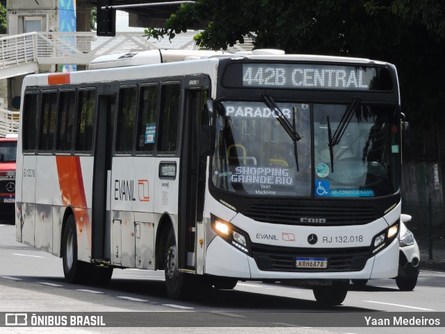 Evanil Transportes e Turismo RJ 132.018 na cidade de Rio de Janeiro, Rio de Janeiro, Brasil, por Yaan Medeiros. Número da foto: #12096312.