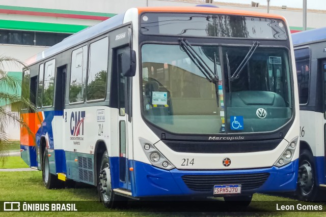 CMT - Consórcio Metropolitano Transportes 214 na cidade de Várzea Grande, Mato Grosso, Brasil, por Leon Gomes. Número da foto: #12095593.