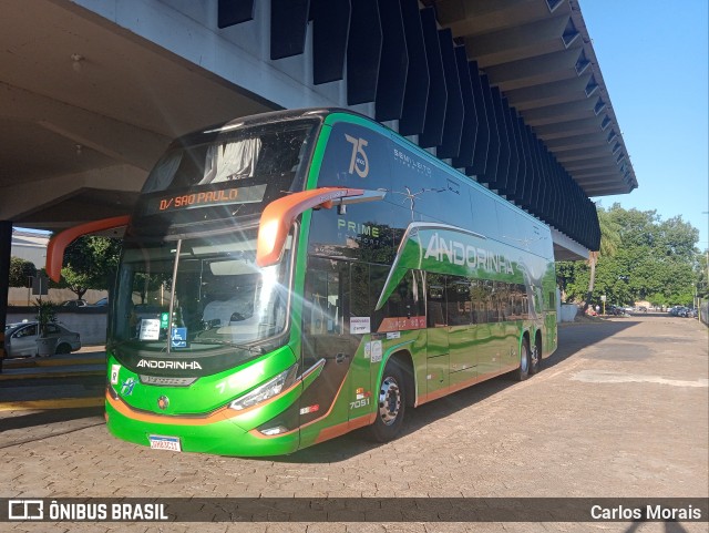 Empresa de Transportes Andorinha 7051 na cidade de Presidente Venceslau, São Paulo, Brasil, por Carlos Morais. Número da foto: #12095424.